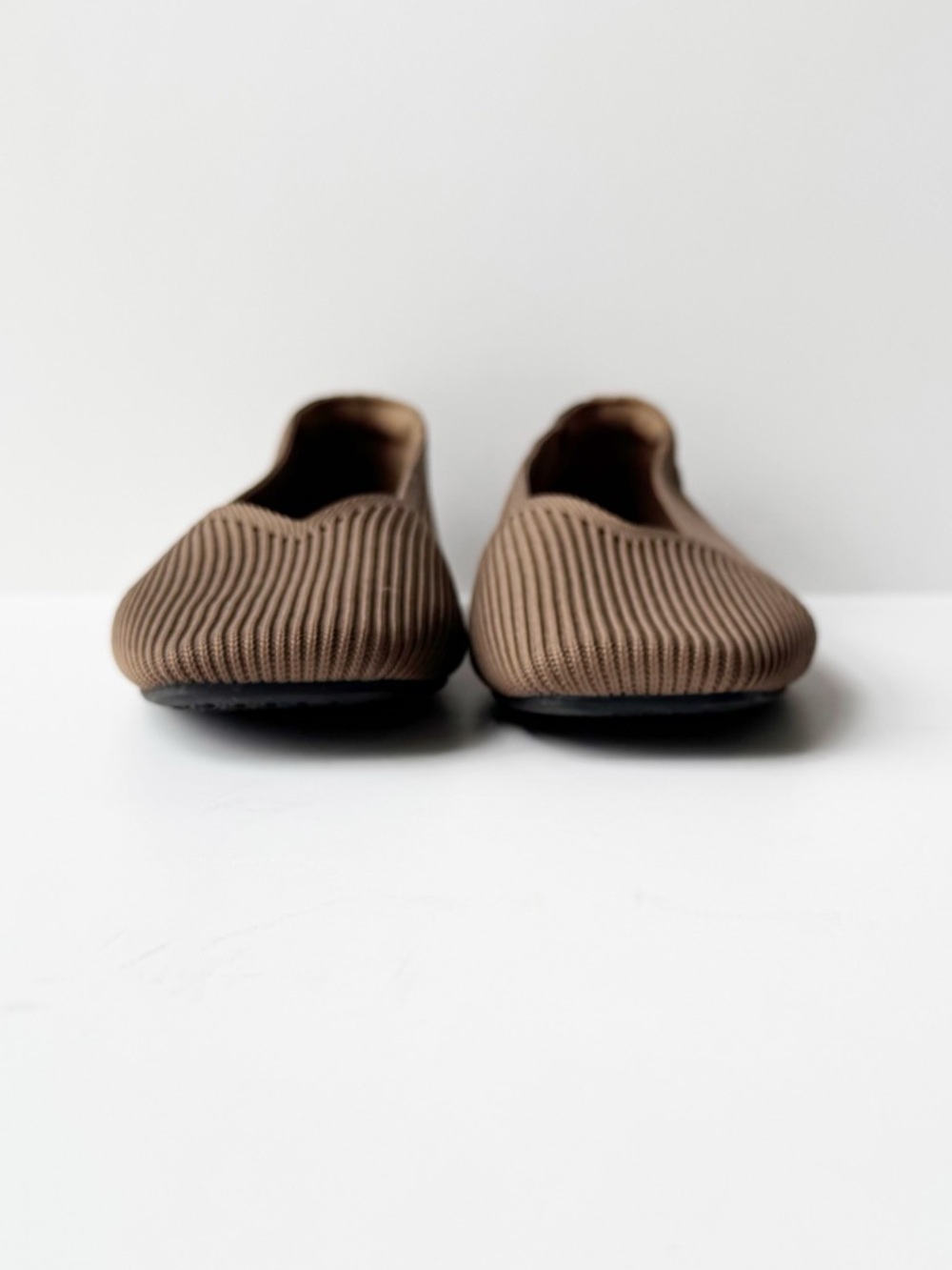 Vivaia Margot 2.0 Square Toe Ballet Flats in Espresso Taupe | 41 - Picture 4 of 11